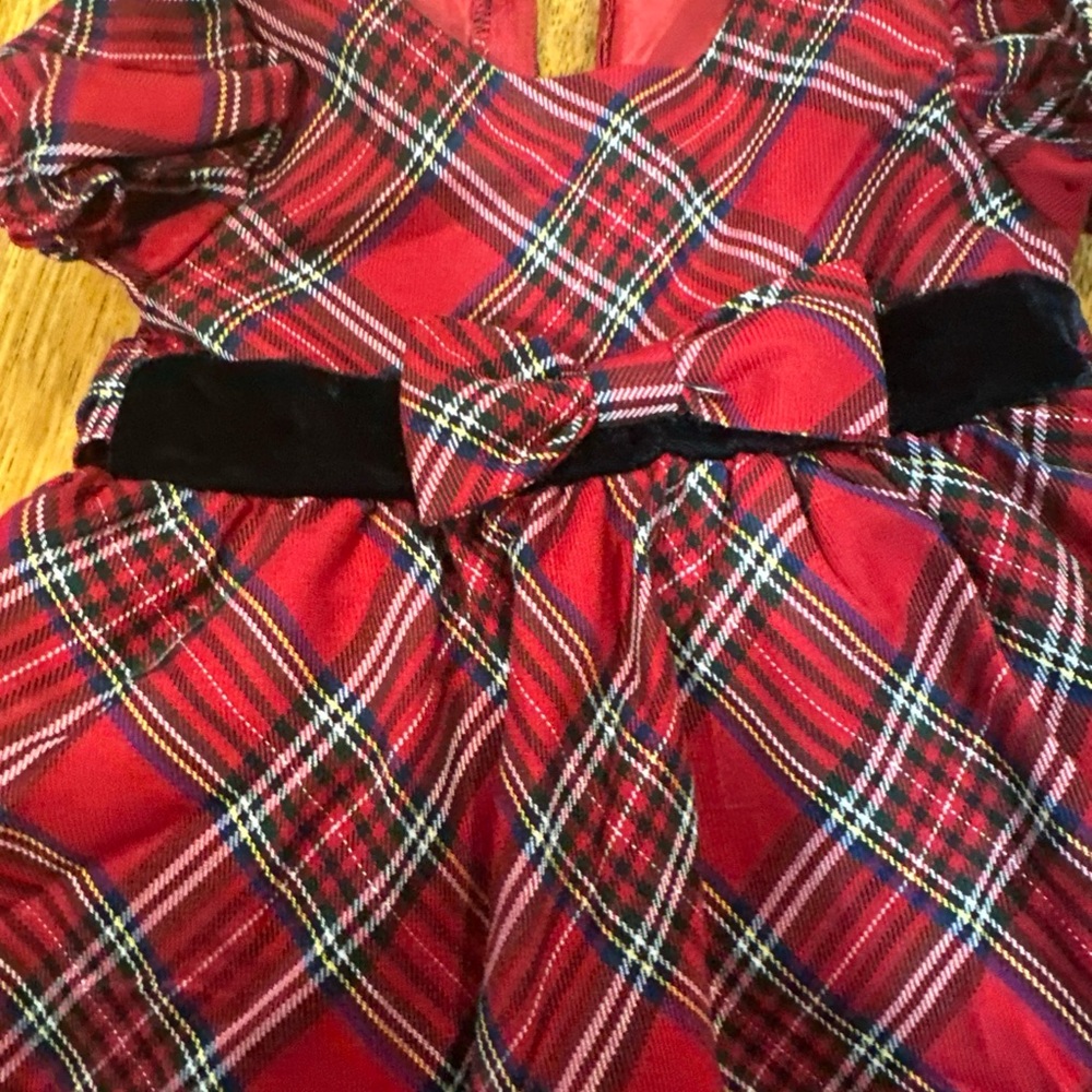 Sweet Pea Red Plaid Kids Dress